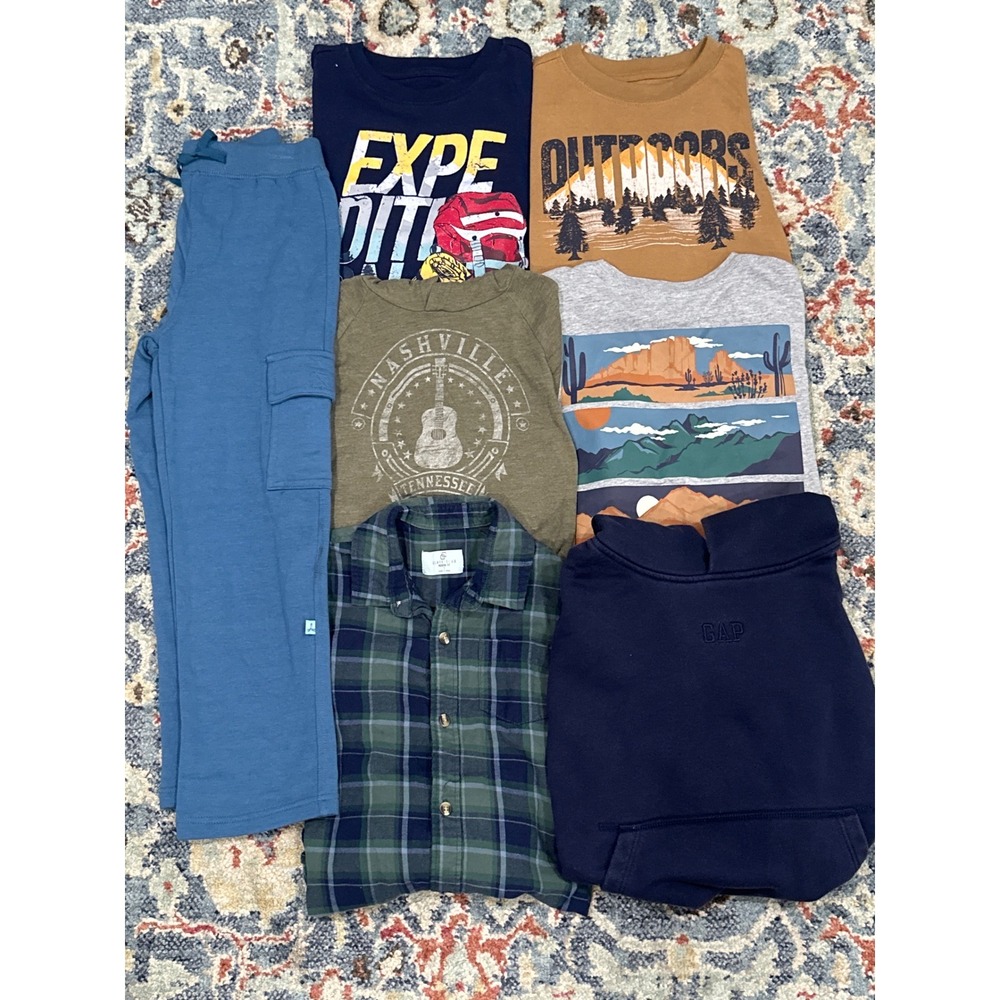 Gap Kickee Pants Tommy Bahama‎ Class Club Boys 7 Long Sleeve Shirt Pant Bundle